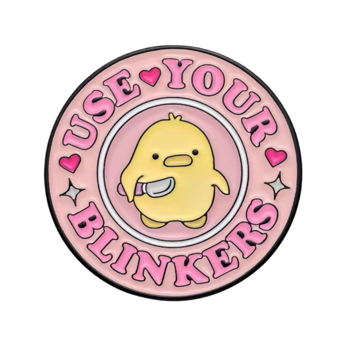 pins canard jaune use your blinkers