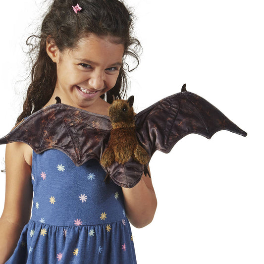 Marionnette à main Chauve-souris fruitière/Flying Fox 3191 Folkmanis réaliste