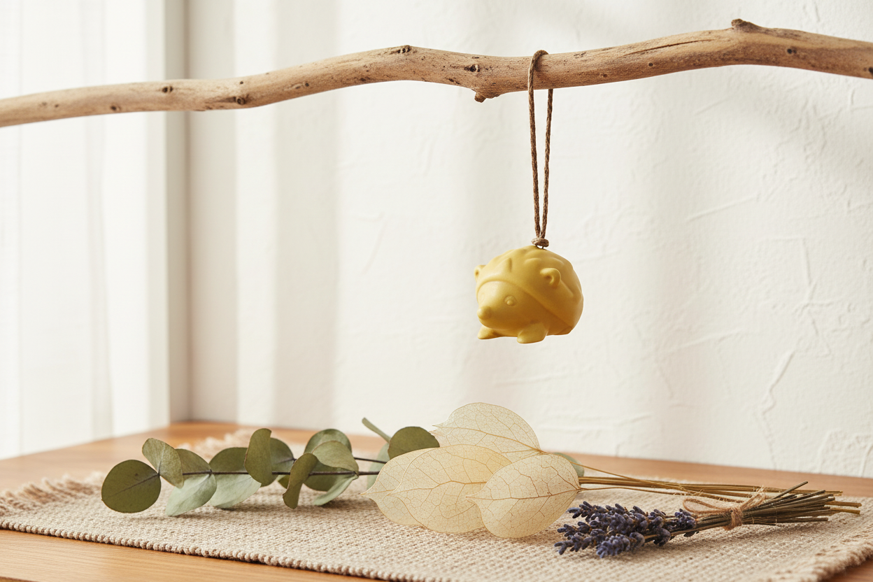 Décoration à suspendre - Hérisson jaune