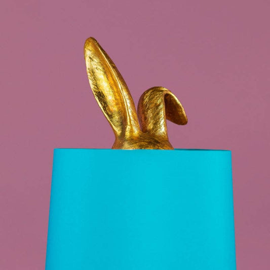 Hiding Bunny® Tischleuchte, Gold/Türkis