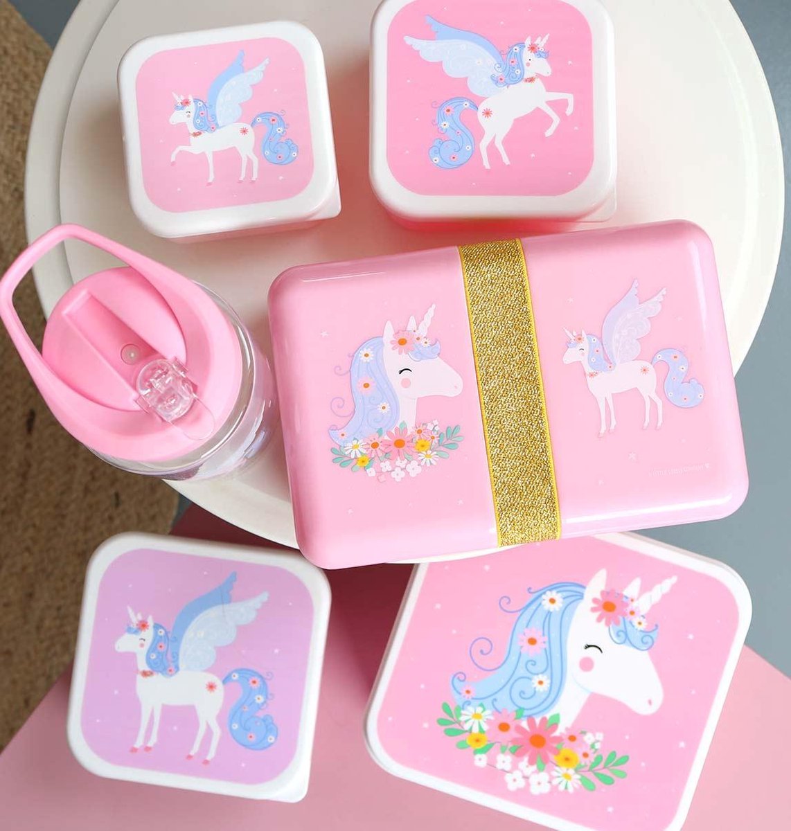 boite a gouter et dejeuner stickers licorne allc