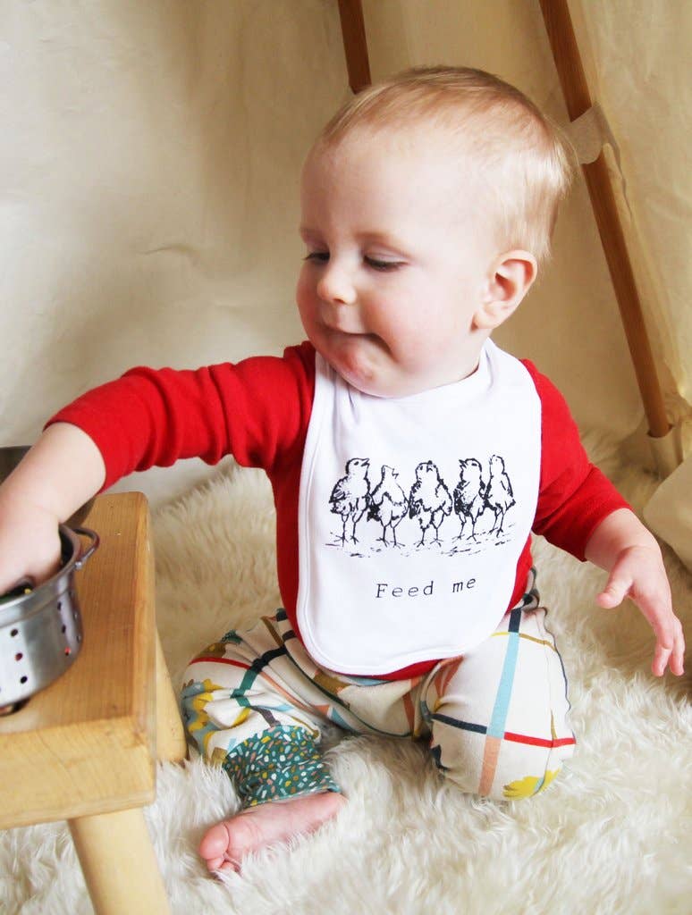 bavoir feed me poussins the coin laundry