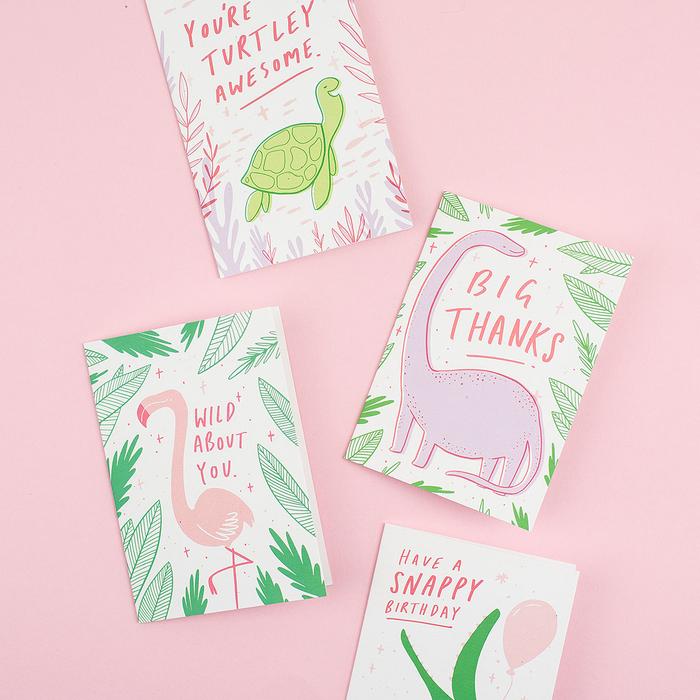 carte de voeux flamant wild about you old english company