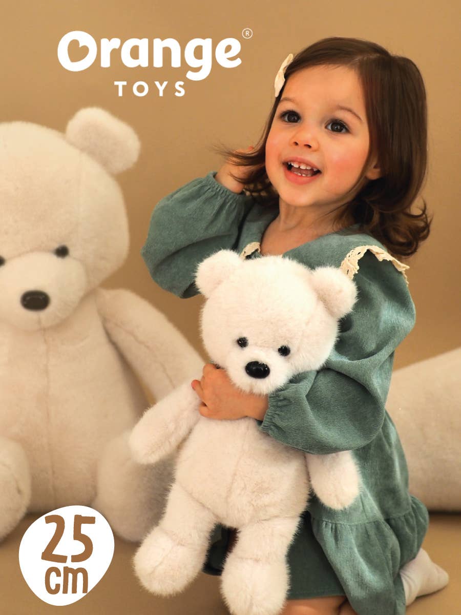 Peluche ours en peluche blanc - 25 cm - 0+
