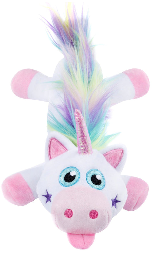 Trousse scolaire peluche licorne blanche arc-en-ciel