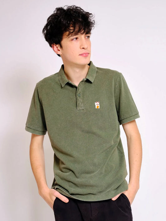 polo chat chanceux kaki strom 45290828