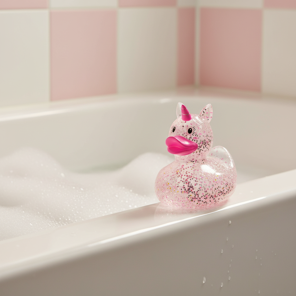 Glitrende Pink Unicorn Duck