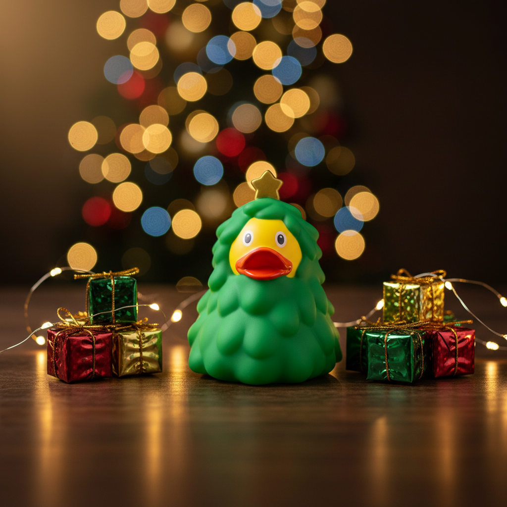 Pato Árbol De Navidad Verde