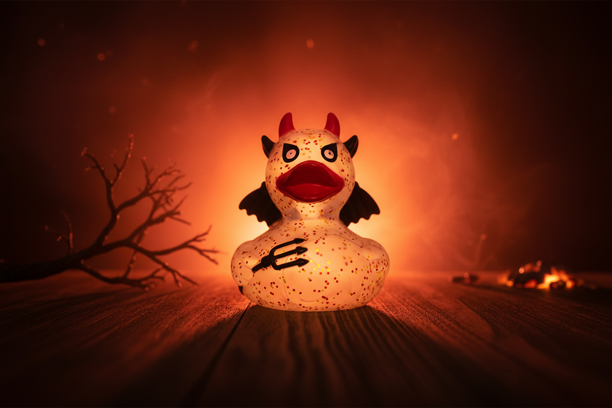 Glittery Devil Duck
