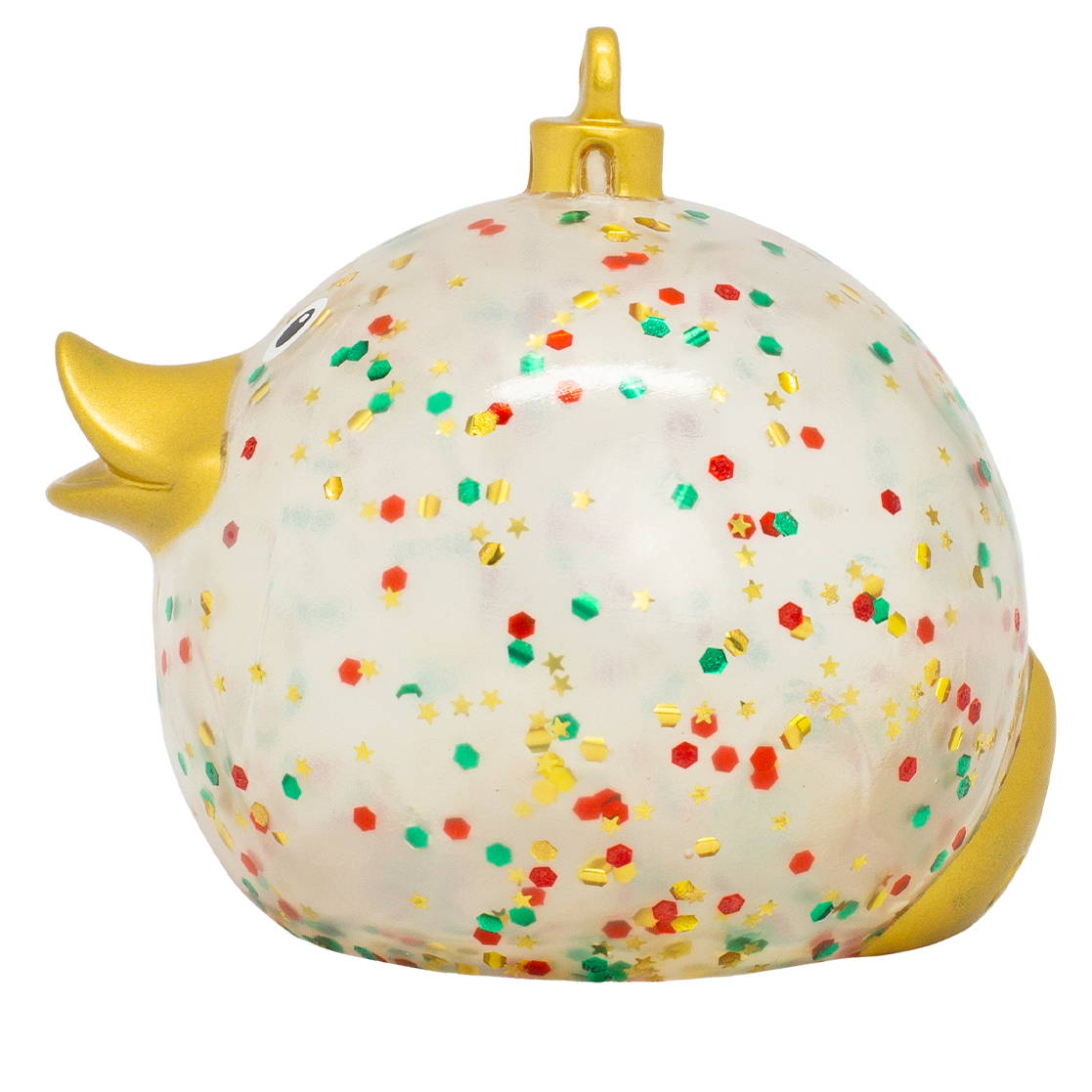 Glittery χριστουγεννιάτικο μπιχλιμπίδι πάπια