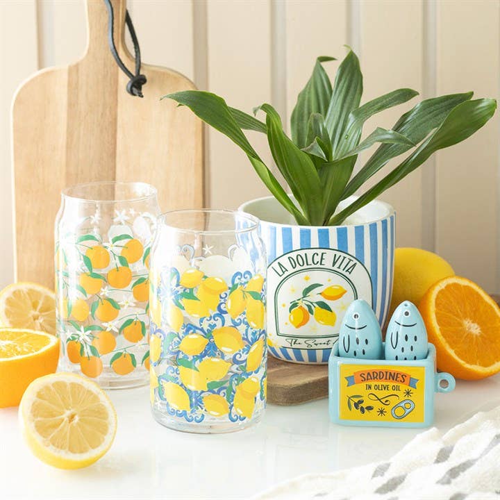 Water Glass Can - Orange