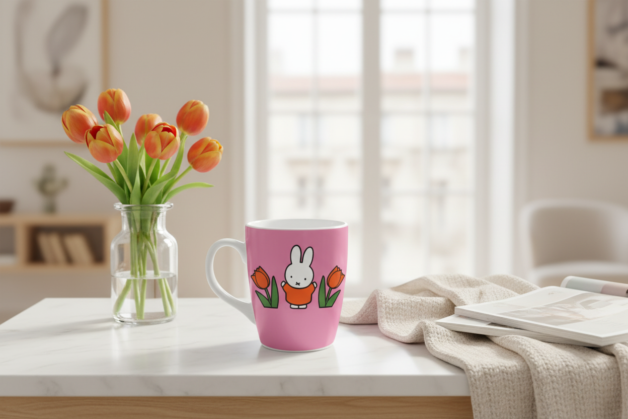 Miffy Pink Tulips bögre