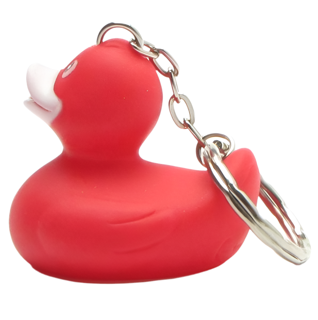 porte llaves pato rojo