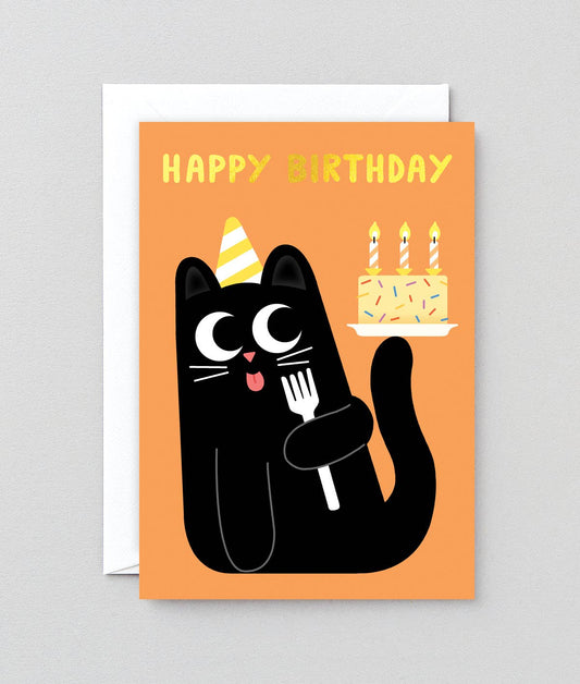 Carte d’anniversaire Chat “Happy birthday”