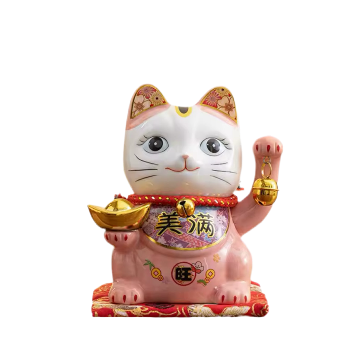 tirelire chat chanceux rose lcc