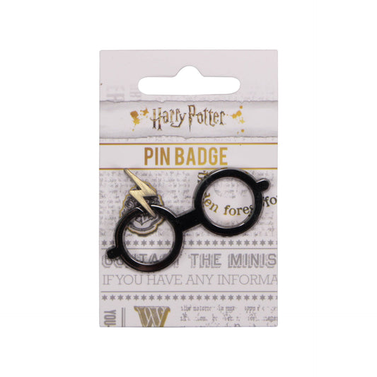 Badge à épingle en émail Harry Potter - lunettes et cicatrice