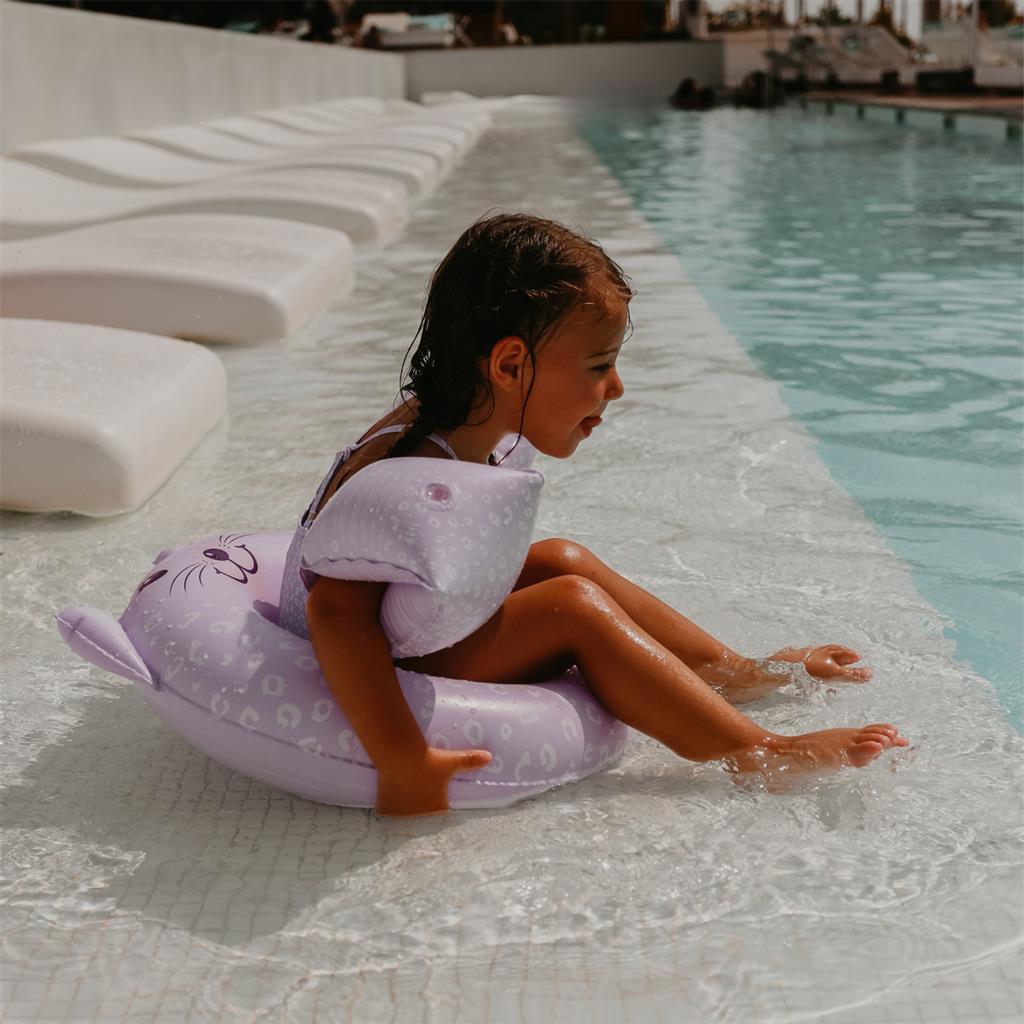 Bouée de Bain Léopard Lilas