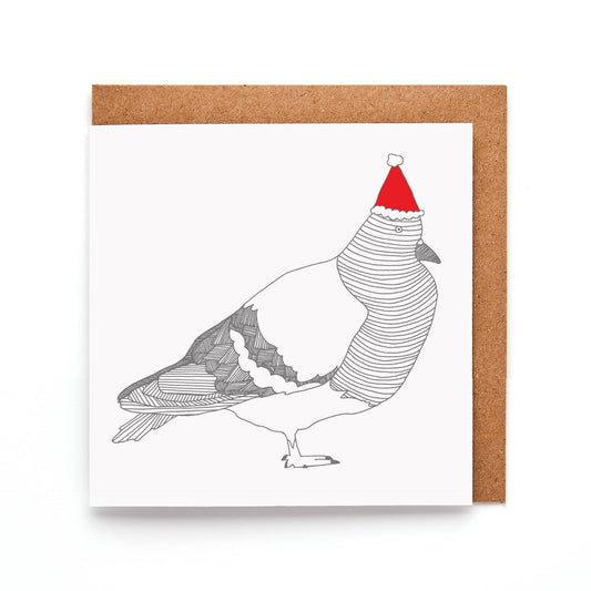 Christmas Pigeon Greeting Card