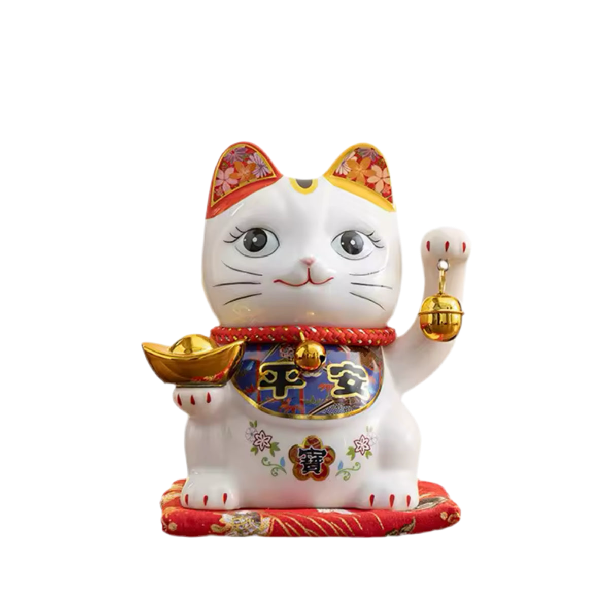 tirelire chat chanceux blanc lcc