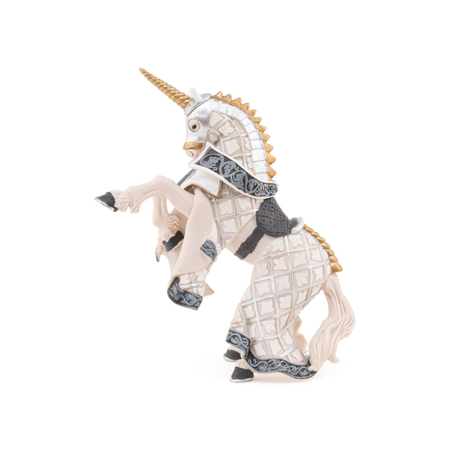 Figurine Cheval du Maître des armes cimier licorne Papo - personnage médiéval