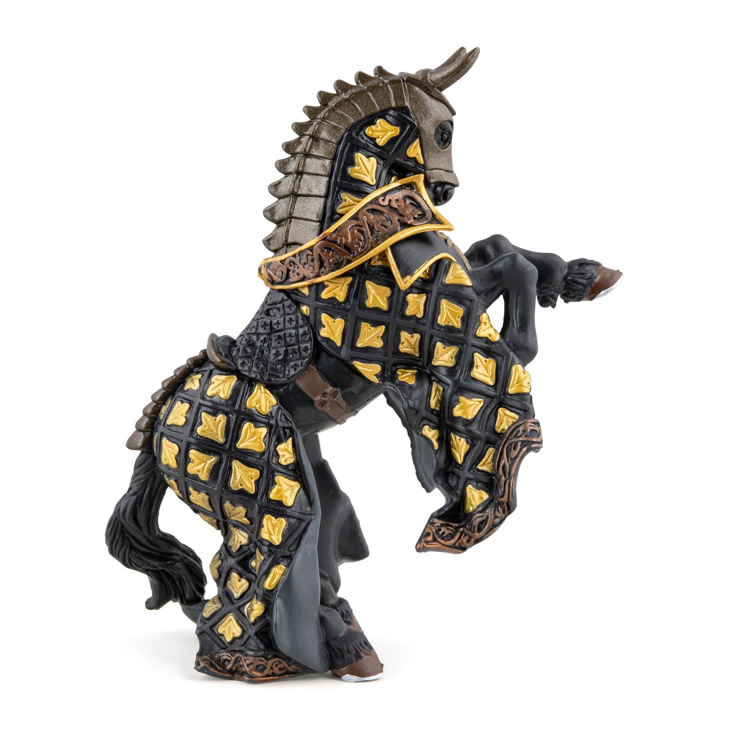 Figurine Cheval du Maître des armes cimier taureau Papo - personnage médiéval