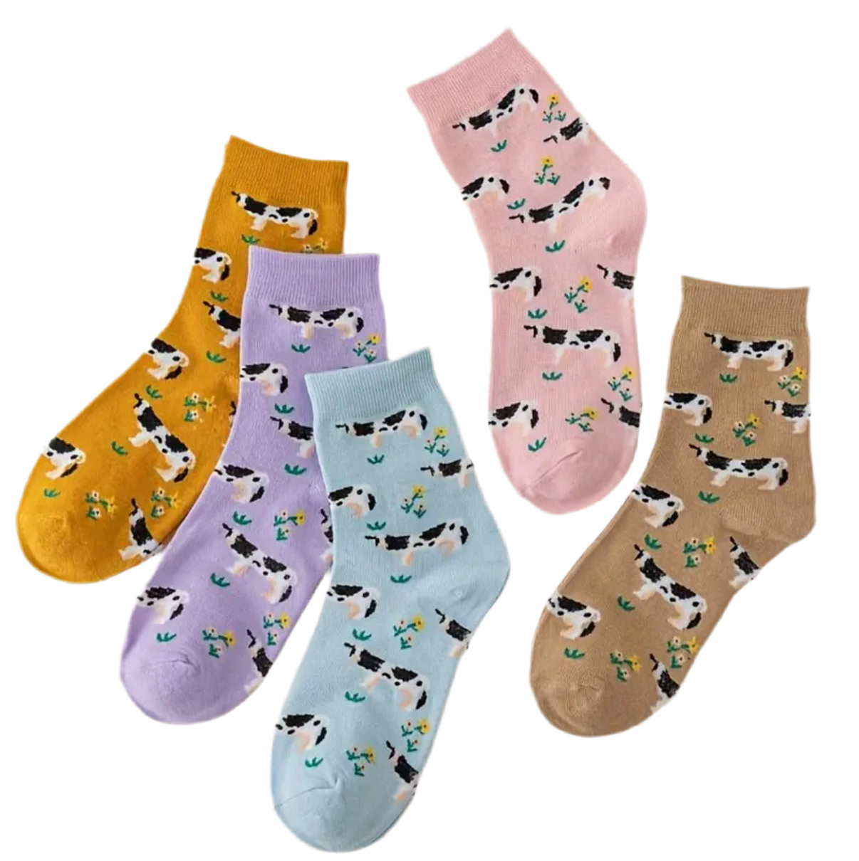 chaussettes vaches fleurs pastel mrcol SOX ANML 029 00418892