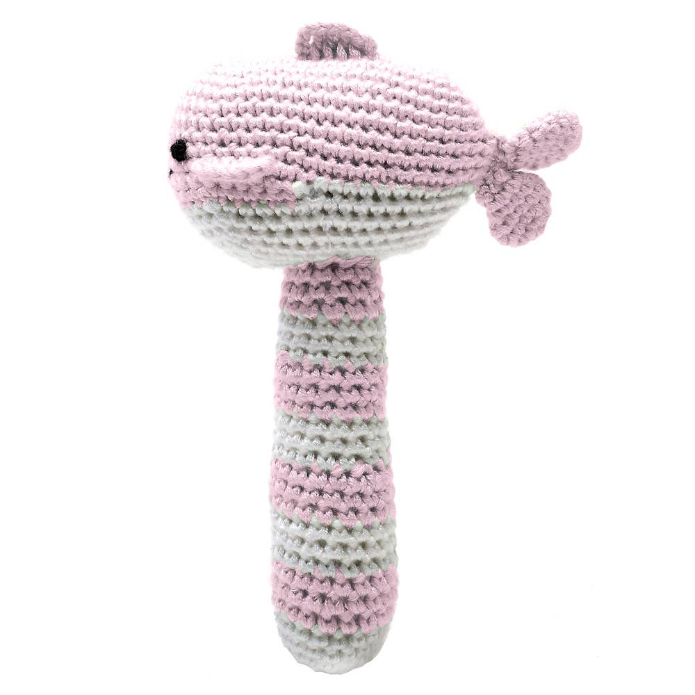 Hochet Baleine - rose clair