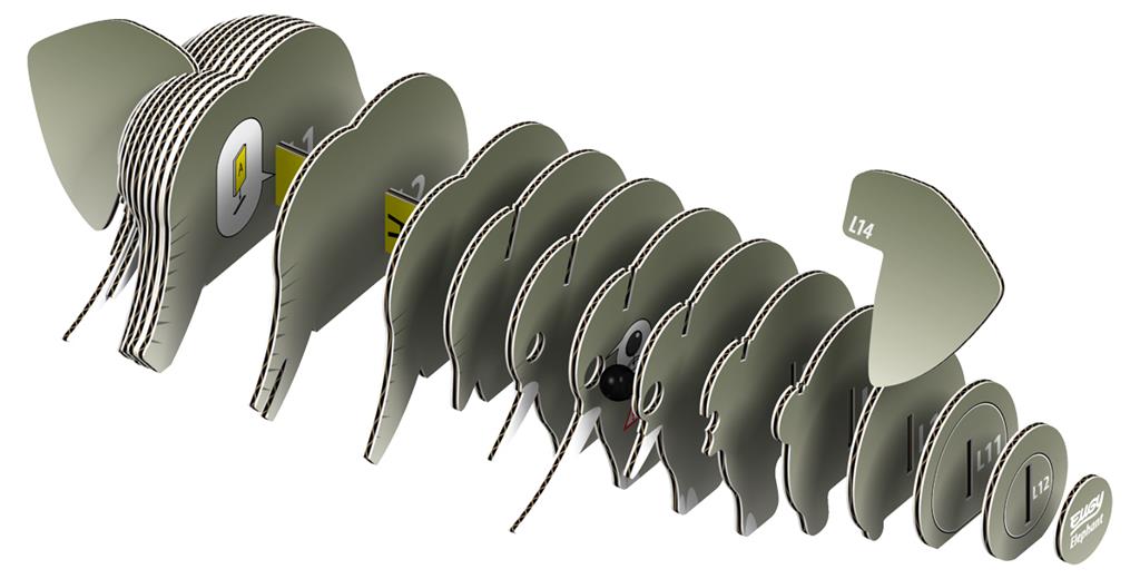 EUGY 3D - ελέφαντας