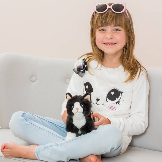 Peluche Chat Tuxedo debout