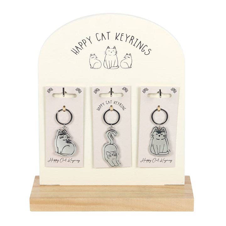 Porte-clés Chat Heureux
