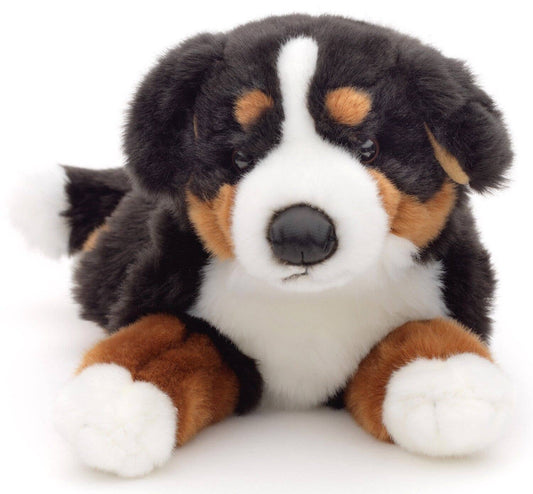 Peluche Bouvier bernois, couché