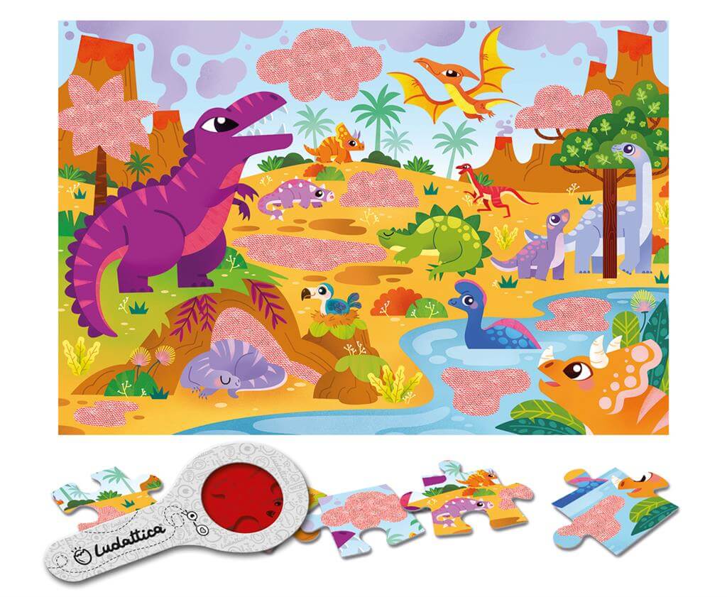 secret puzzle les dinosaures ludattica