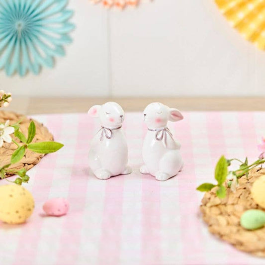 Sel et poivre Lapins avec nœud