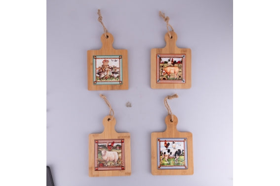 FARM CUTTING BOARD 15X21.5CM 4 ASS. - 5926479