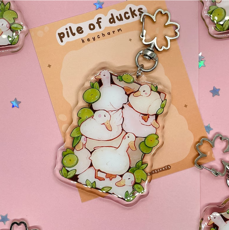 porte cles pile of ducks bubblesartcraft