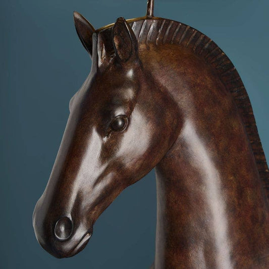 Lampadaire Amadeus, marron, 47 x 40 x 153 cm