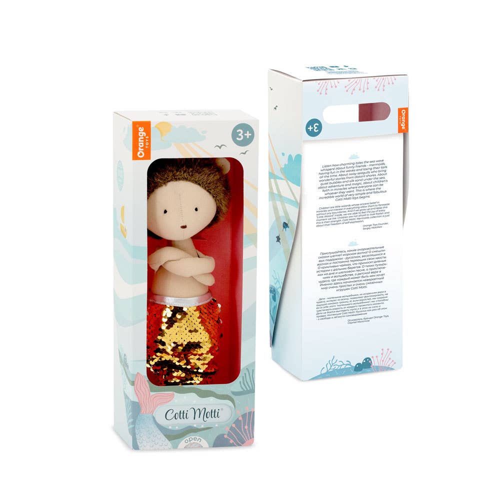 Peluche en coton, Henry le Hérisson : Sirène-29cm-3+