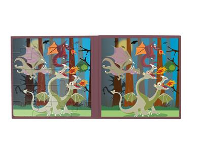 livre de puzzle magnetique dragons scratch 6181160 5414561811602