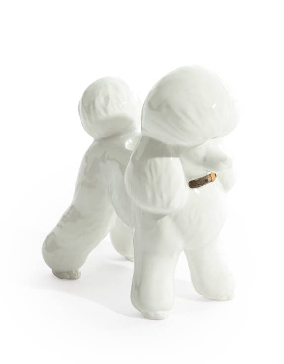 Bougeoir Caniche Blanc