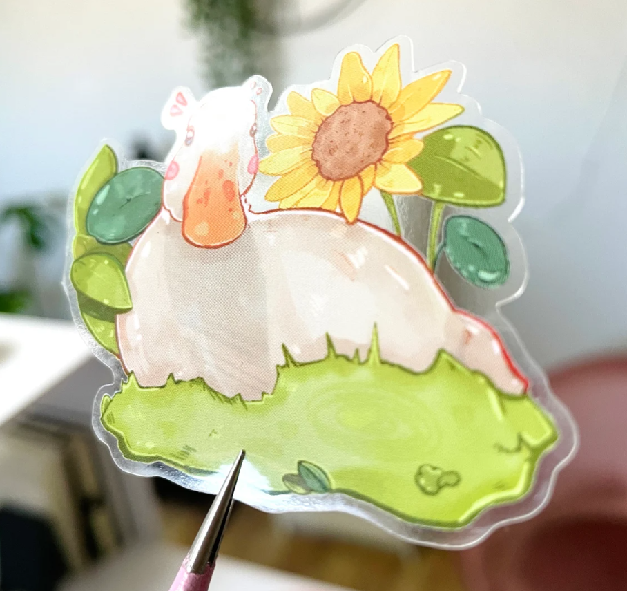 autocollant canard de printemps bubblesartcraft