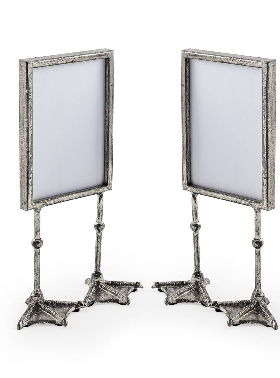Paire de cadres photo Pieds de Canard - Argent Antique