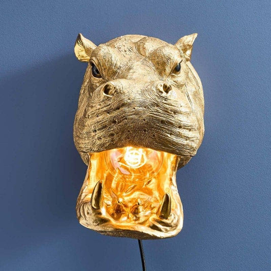 Applique murale Hippopotame Patty Or