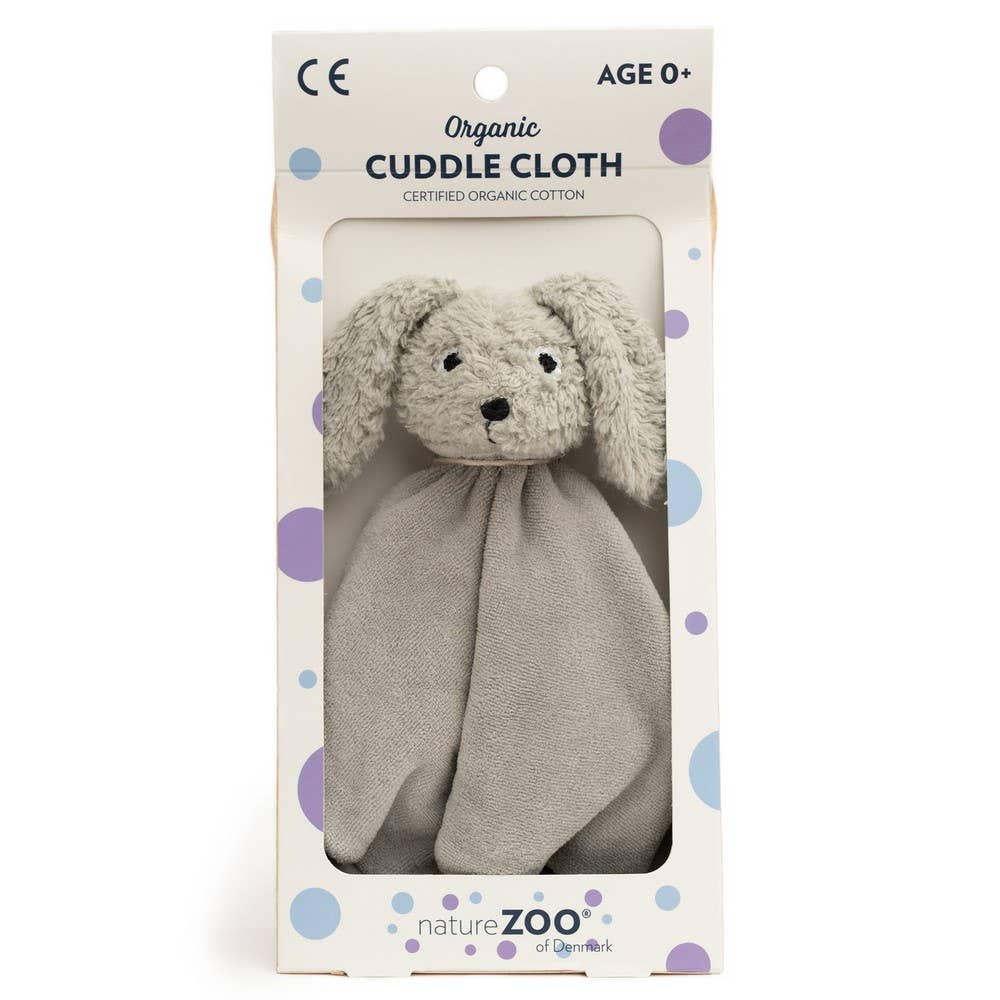 Couverture doudou bio - Lapin gris (dans une boîte cadeau)