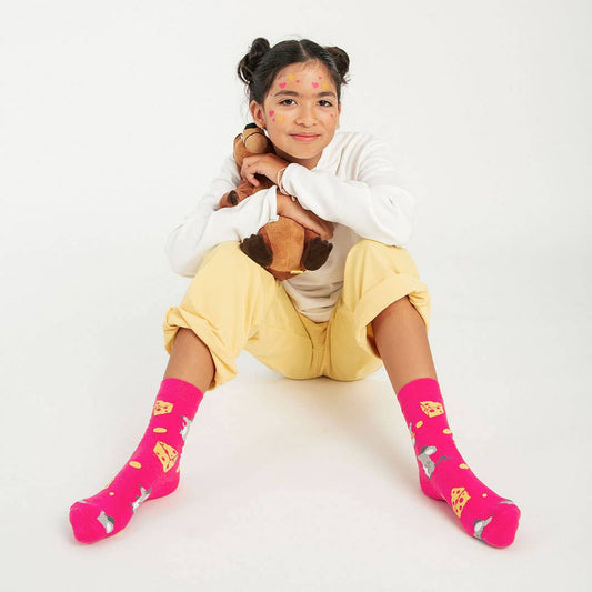 Chaussettes Enfant Souris et Fromages