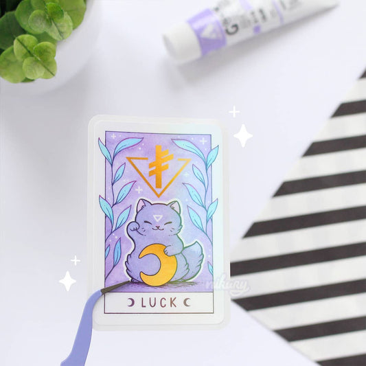 autocollants chat chanceux lunaire nikury