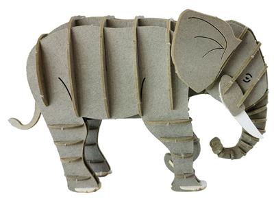 3d paper model elephant gris fridolin 7211726 4031172117261