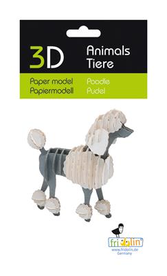 3D-Papiermodell – Pudel