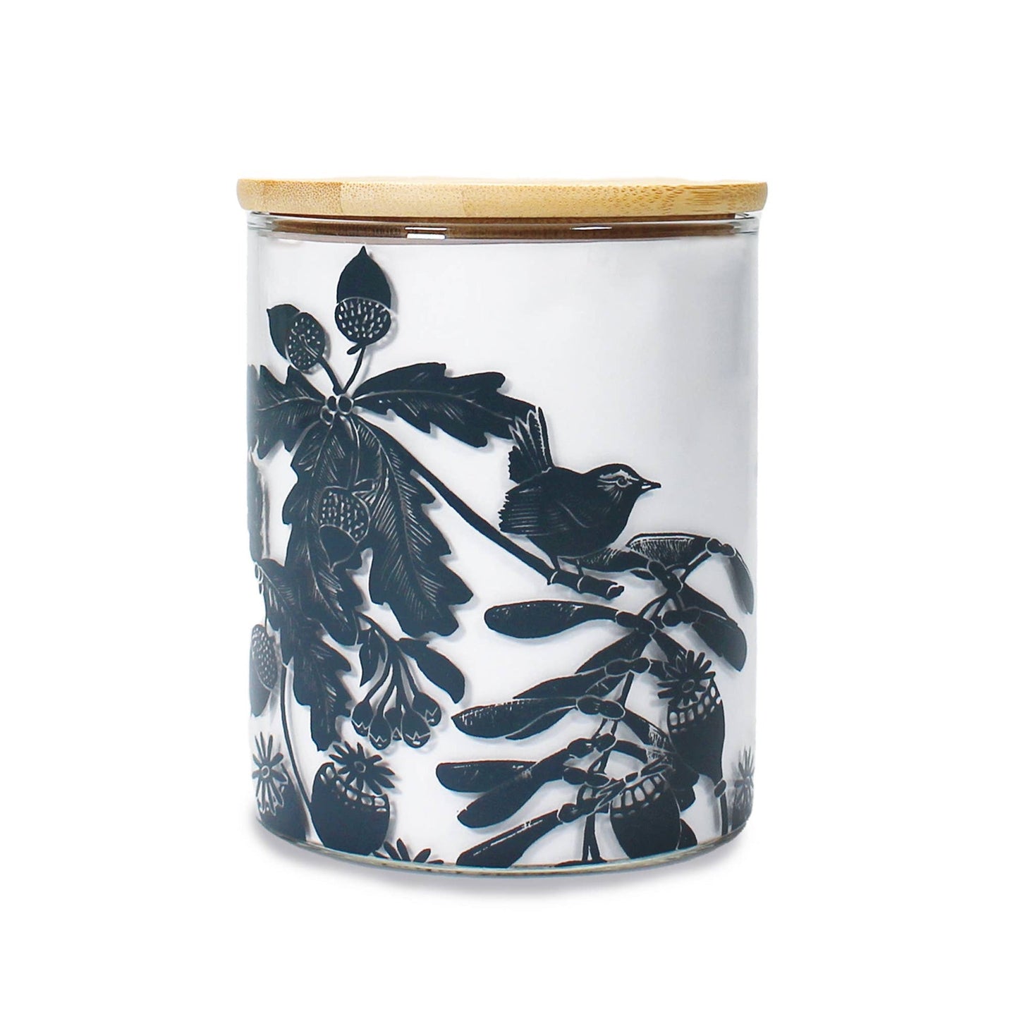 Woodland Glass Storage Jar - blue