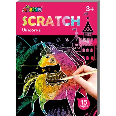 scratch art book mini a6 licornes avenir 7331602 6920773316020