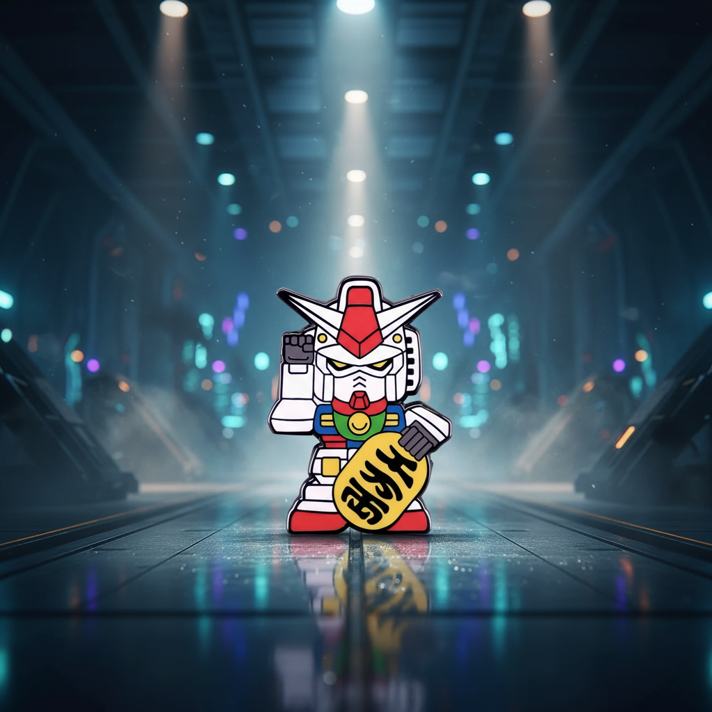 Pin's Chat Chanceux Robot